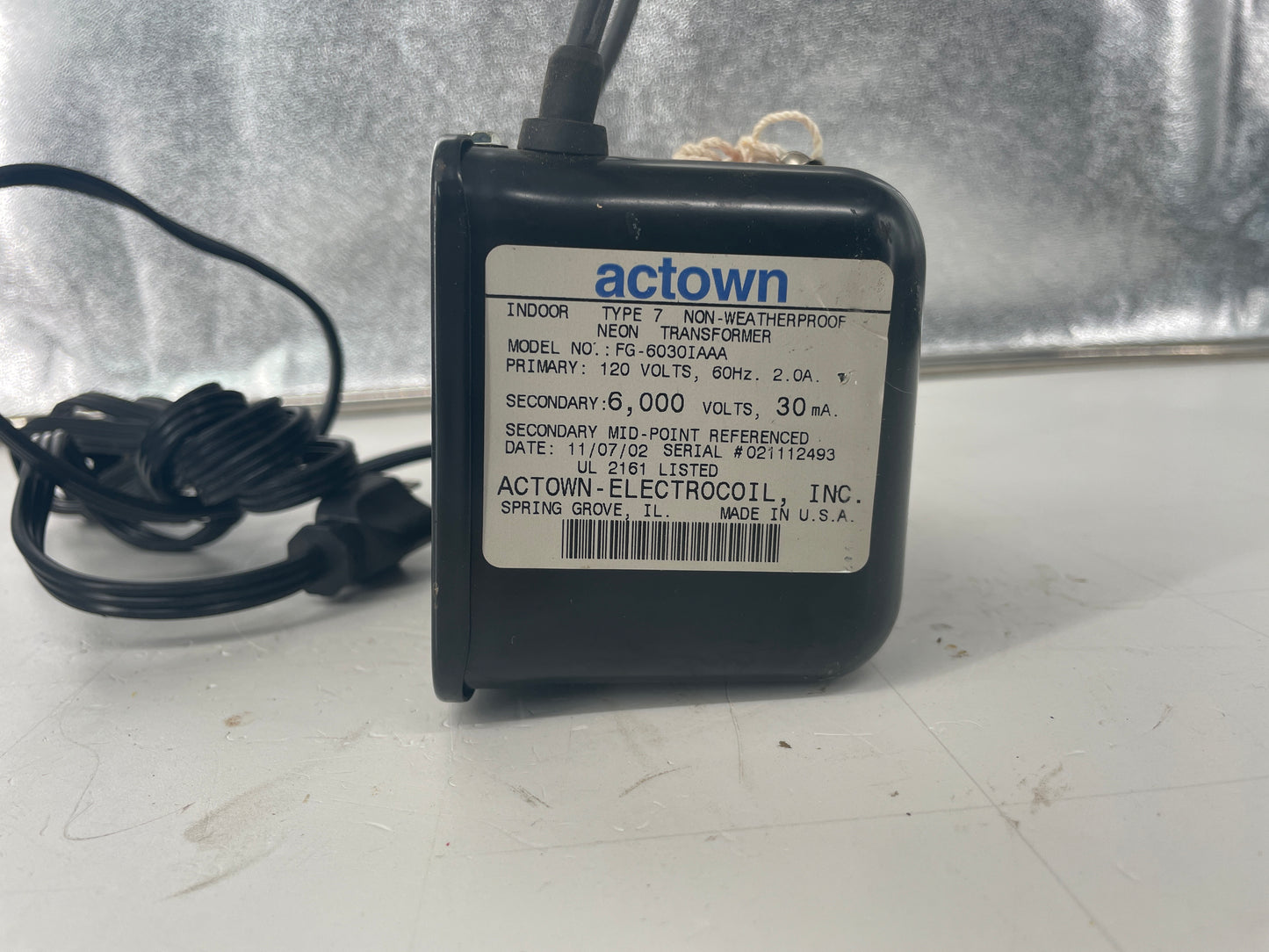 Actown Vintage Core & Coil Neon Sign Replacement Transformer – 6Kv