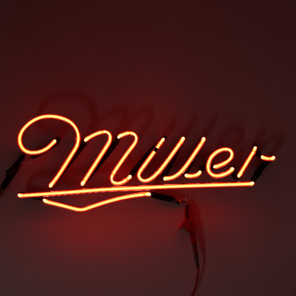 Miller Single Stroke Script Word unit for Large Dual Brand Miller and Genuine Draft Replacement Tube - Neon Sign Part
