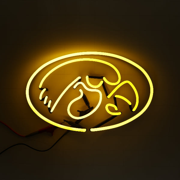 Iowa Hawkeyes logo unit Replacement Tube - Neon Sign Part