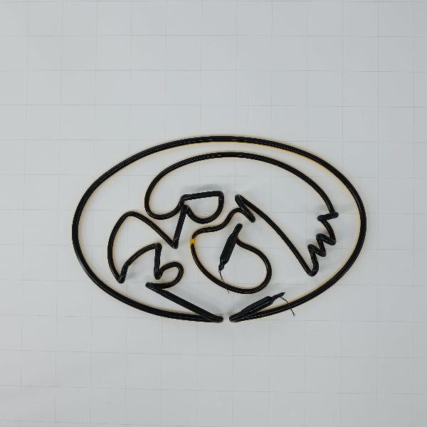 Iowa Hawkeyes logo unit Replacement Tube - Neon Sign Part