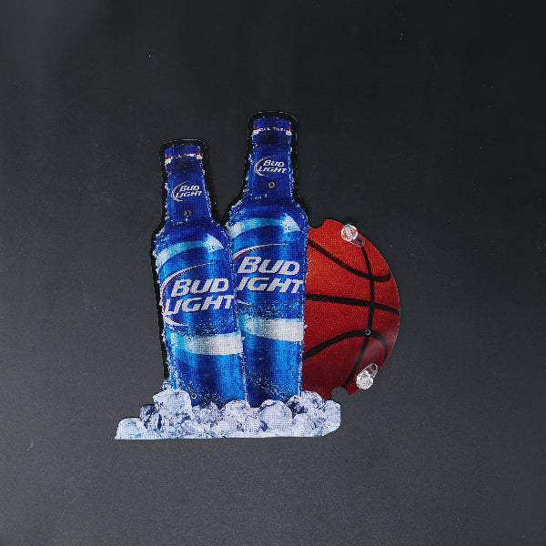 March Madness Basketball for Bud Light Neon Sign Plastic Replacement Panel