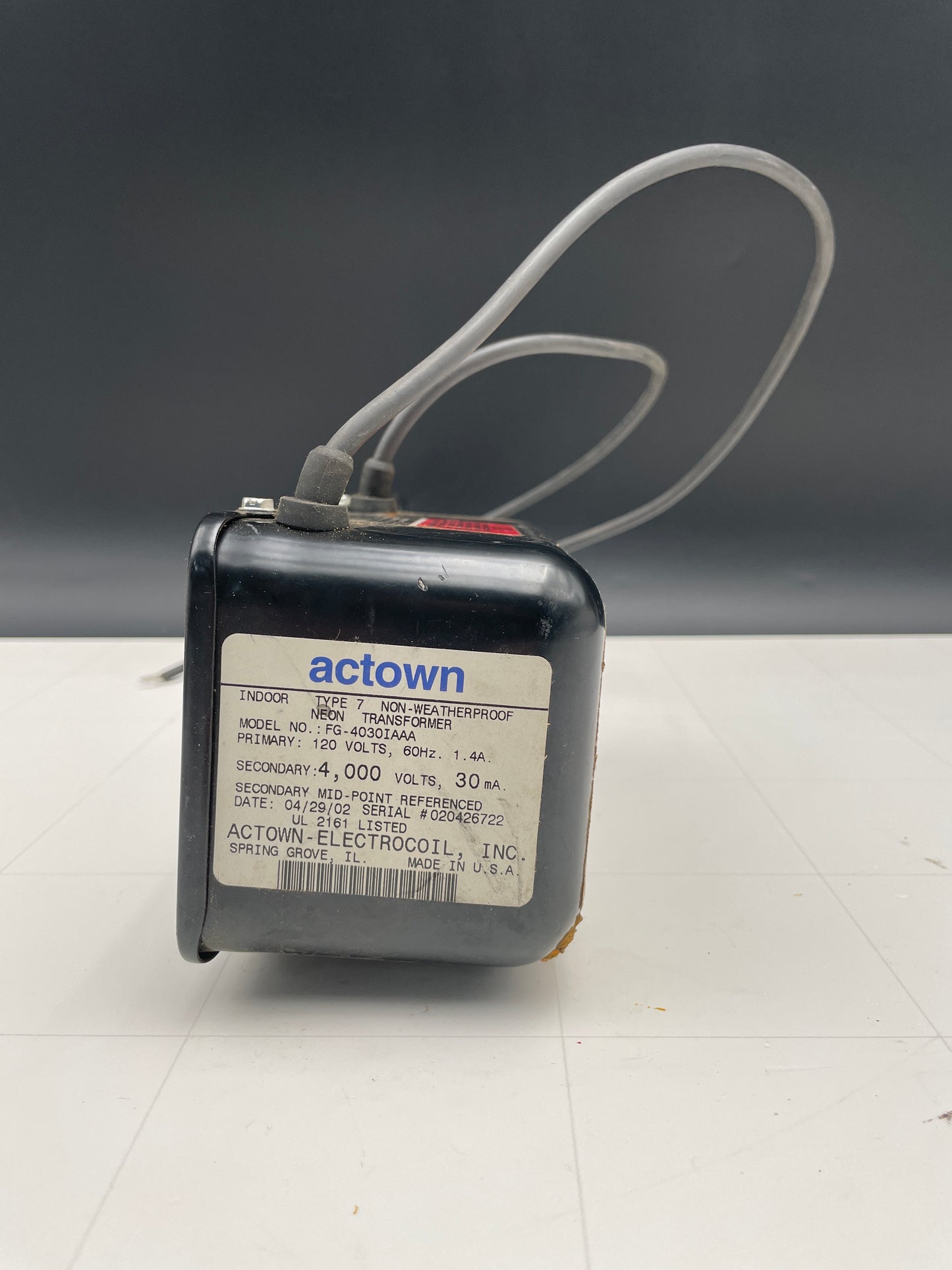 Actown Vintage Core & Coil Neon Sign Replacement Transformer – 4Kv