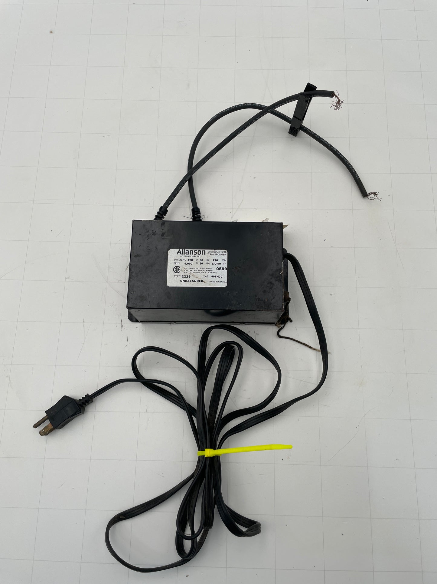 Allanson Vintage Core & Coil Neon Sign Replacement Transformer – 9Kv