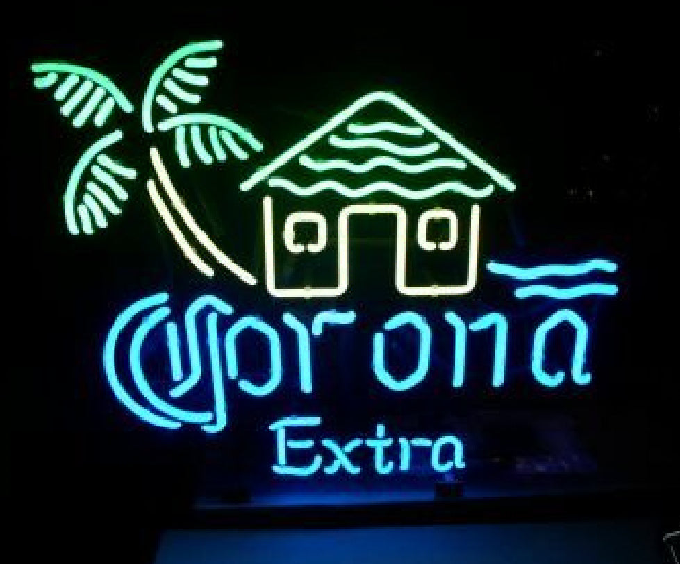 Hut & Palm Tree for Corona Extra Neon Sign Replacement Tube