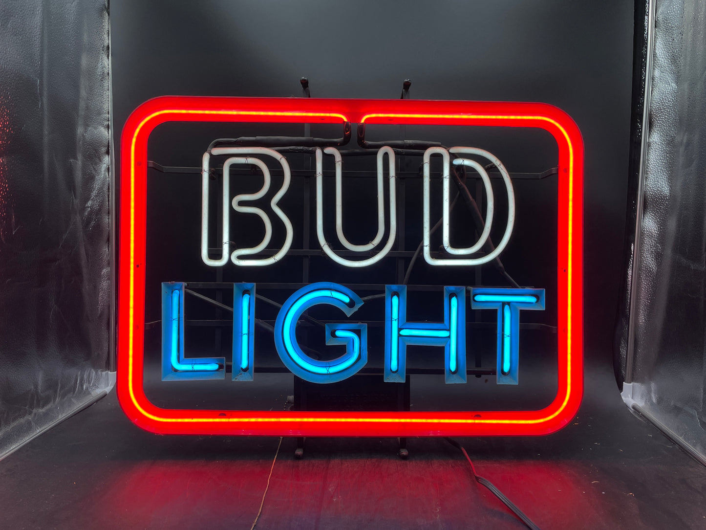 Red Border Neon Sign Plastic Replacement Panel