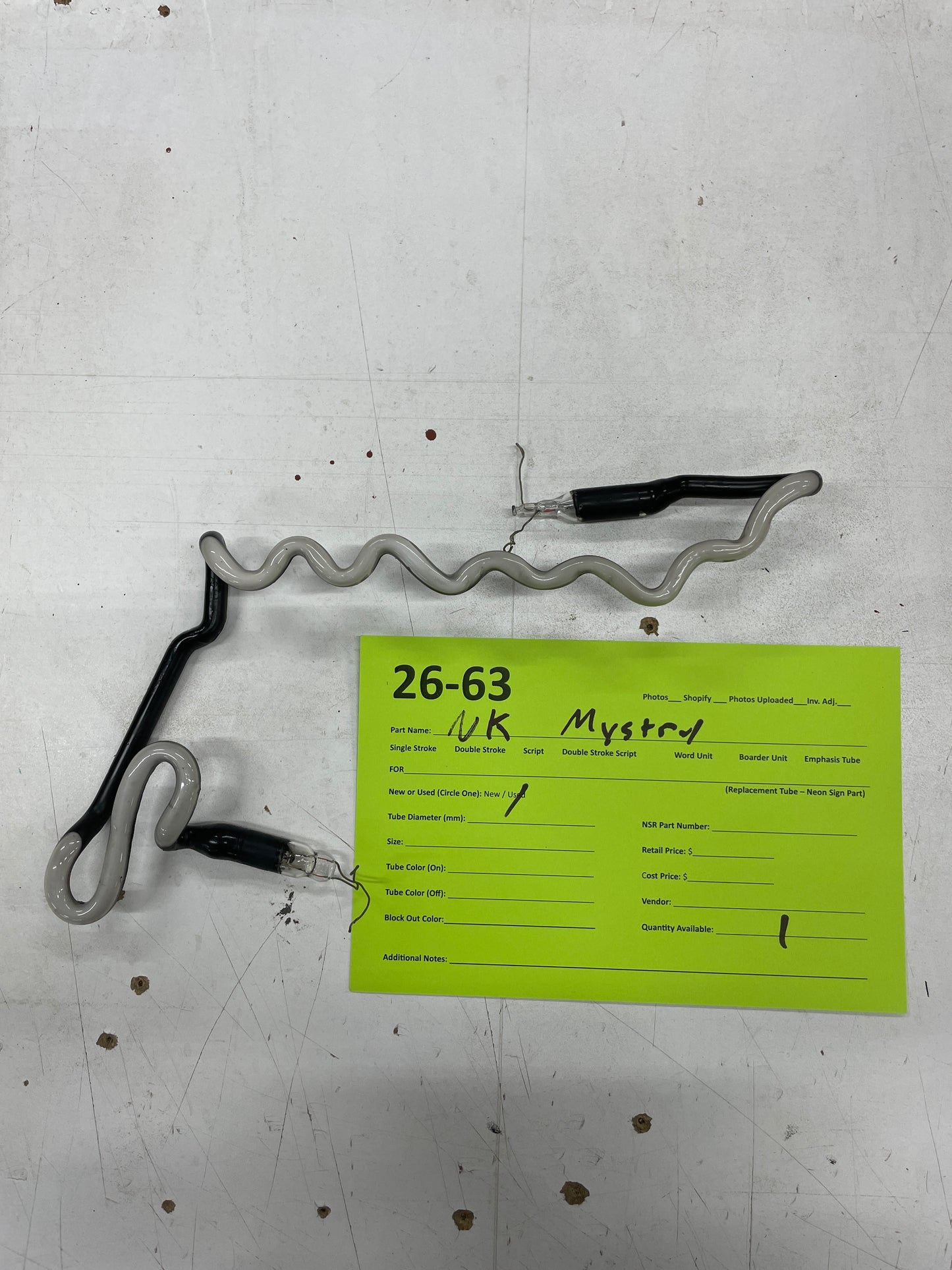 Mystery/Unknown Unit – Neon USA – Replacement Tube – Neon Sign Part