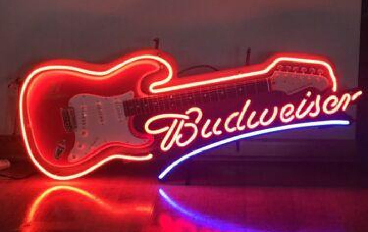 Budweiser Script Word unit for Budweiser Guitar Replacement Tube - Neon Sign Part