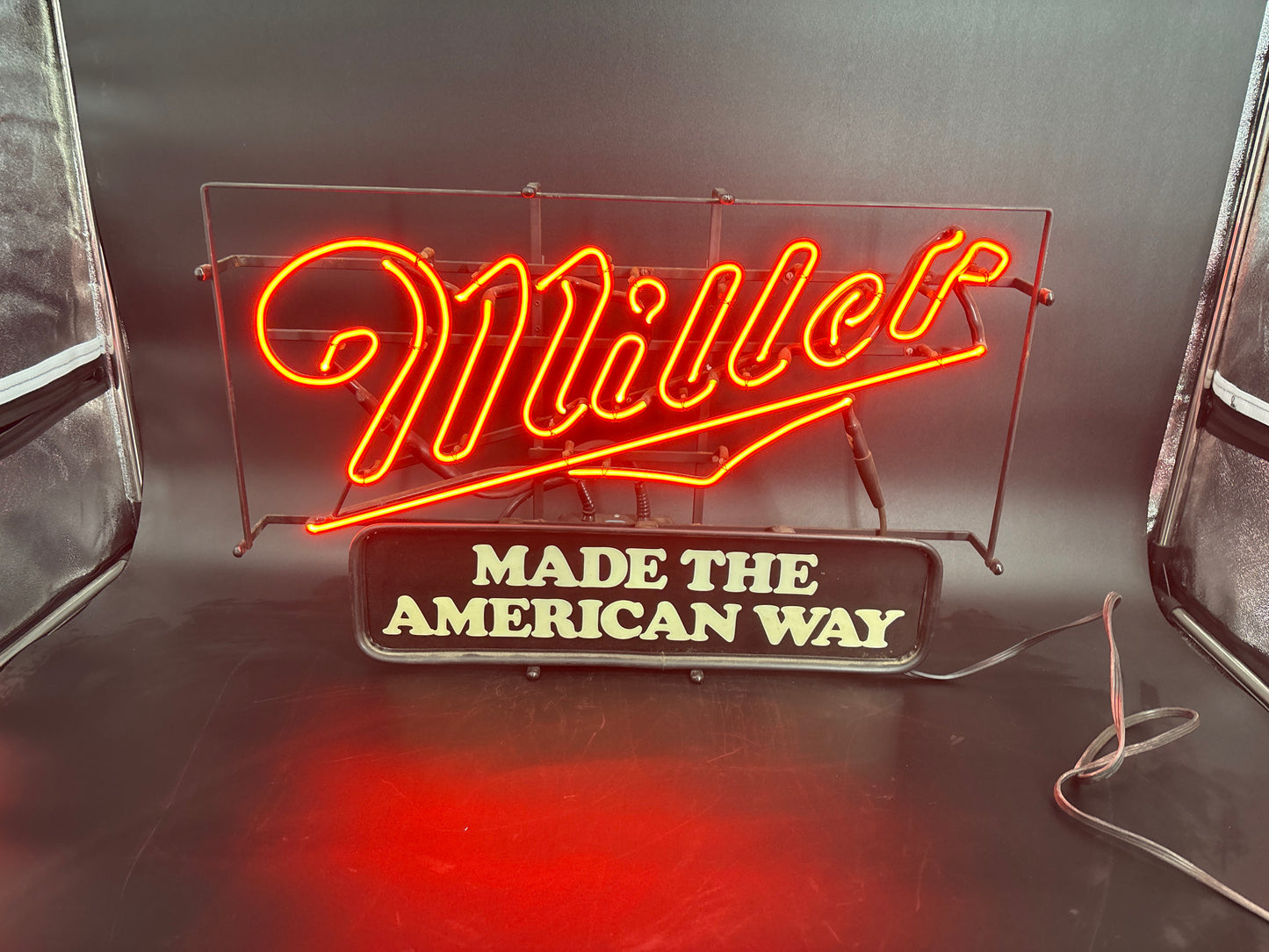 Backlight/ Grid for Plastic Housing Miller Made the American Way Replacement Tube - Neon Sign Part