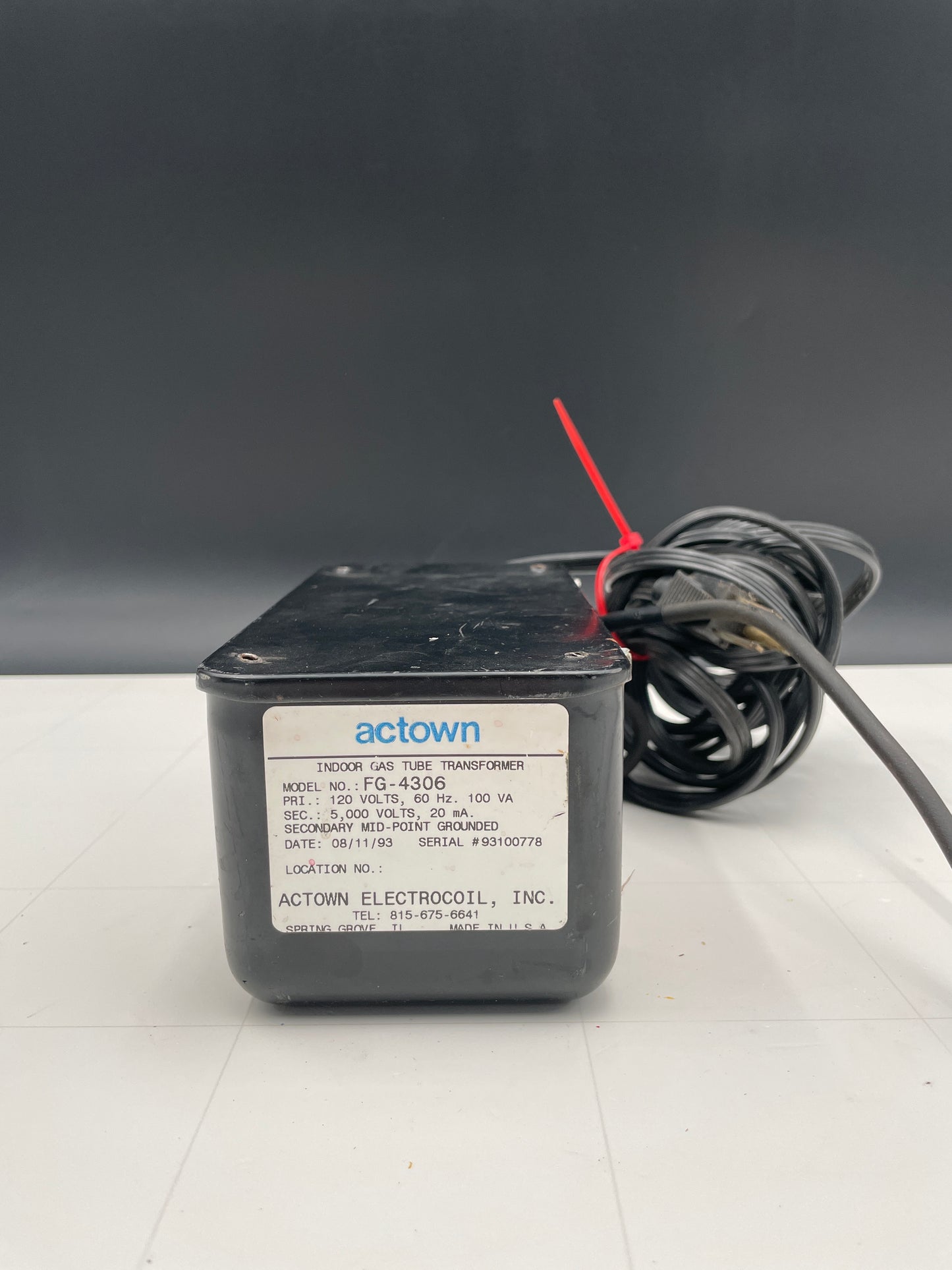 Actown Vintage Core & Coil Neon Sign Replacement Transformer – 5Kv