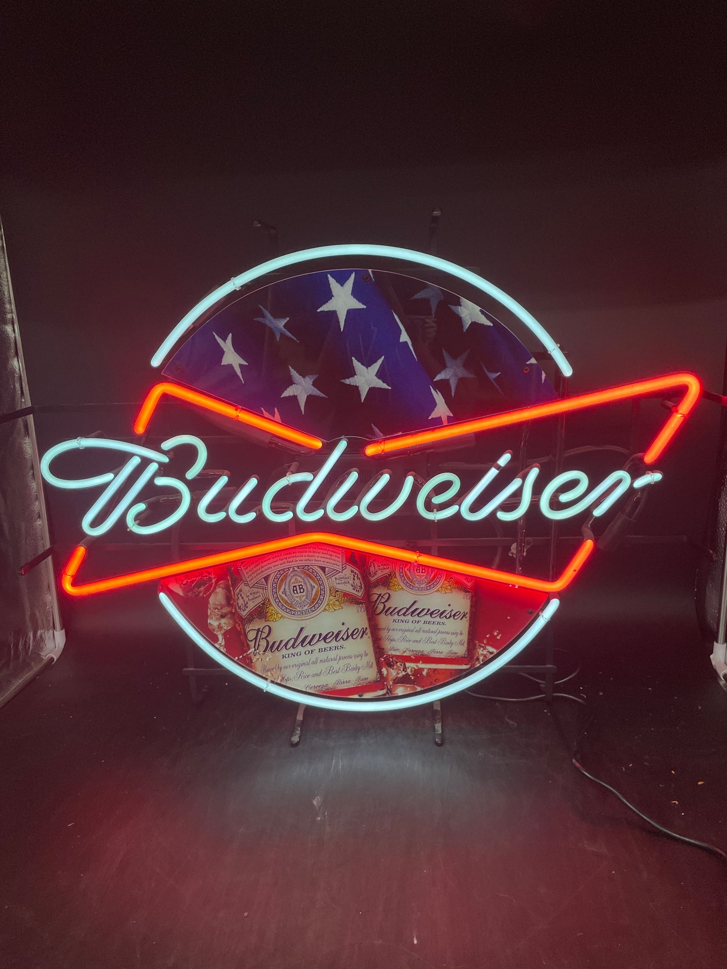 Top & Bottom Grid unit for Budweiser Red White and Blue America Replacement Tube - Neon Sign Part
