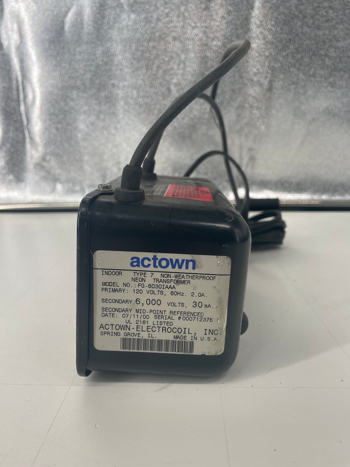 Actown Vintage Core & Coil Neon Sign Replacement Transformer – 6Kv ...