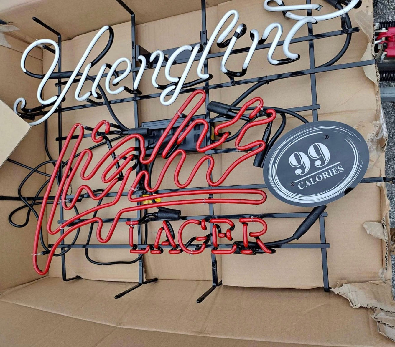 Light Double Stroke Script Partial word unit for Yuengling Light Replacement Tube - Neon Sign Part