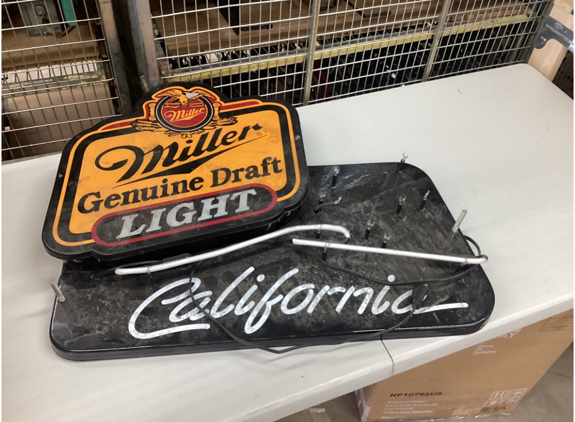 Miller Genuine Draft Light Neon Sign Plastic Replacement Panel