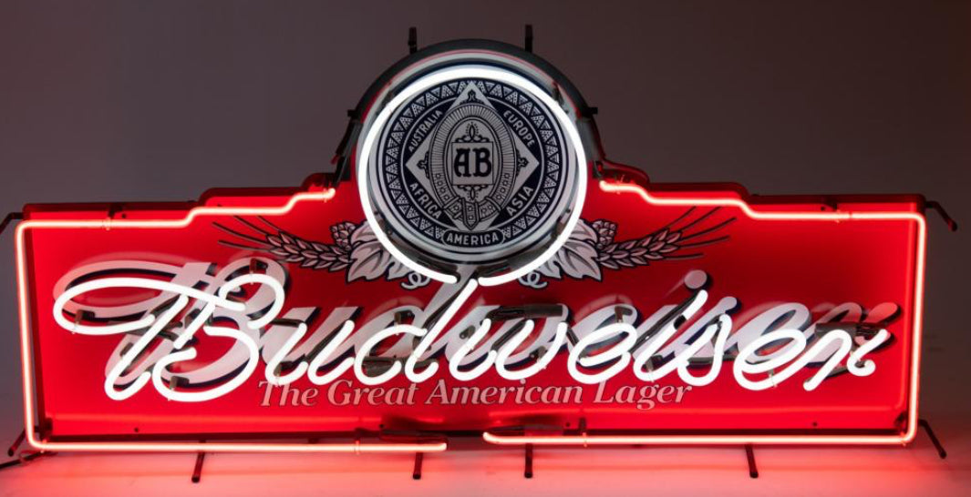 Left Border unit for Budweiser Great American Lager  Replacement Tube - Neon Sign Part