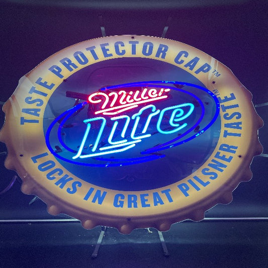 Miller Lite Taste Cap Neon Sign