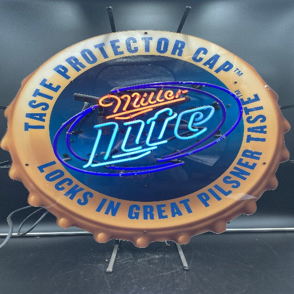 Miller Lite Taste Cap Neon Sign