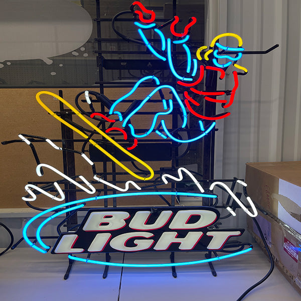 Bud Light Snowboarding Neon Sign