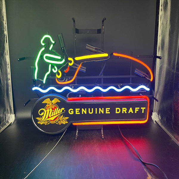 Miller Genuine Draft Fly Fishing Neon Sign