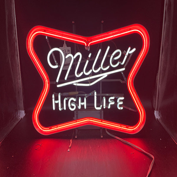 Gold Frame Miller High Life Neon Sign