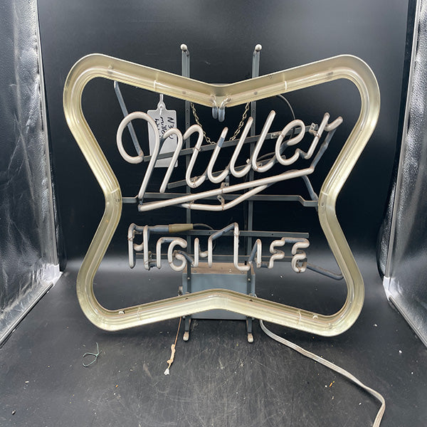 Gold Frame Miller High Life Neon Sign