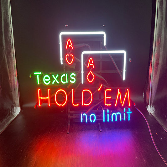 Texas Hold 'Em Neon Sign