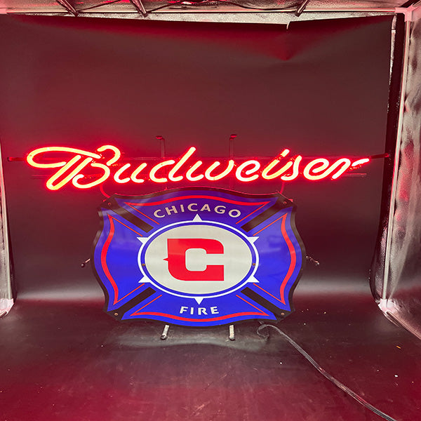 Budweiser Chicago Fire Neon Sign