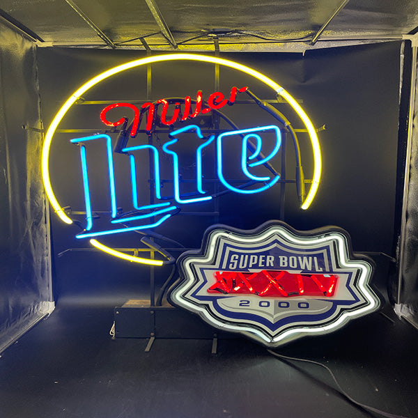 Miller Lite Super Bowl 2000 Neon Sign