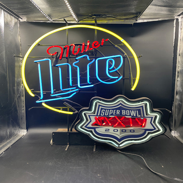 Miller Lite Super Bowl 2000 Neon Sign