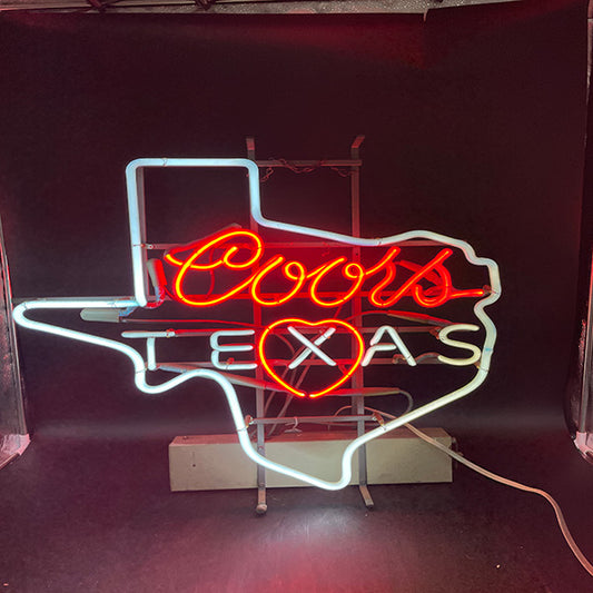 Coors Heart of Texas Neon Sign