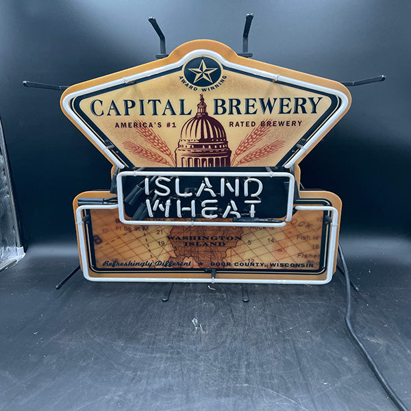 Capital Brewery Island Wheat Neon Sign