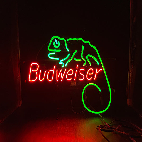 Budweiser Chameleon Lizard Neon Sign