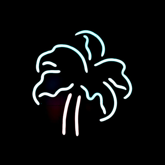 Left Light Blue Palm for Vintage Budweiser Replacement Tube - Neon Sign Part Used