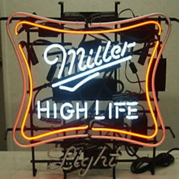 Inside Left Border Miller High Life Sequencing Neon Sign