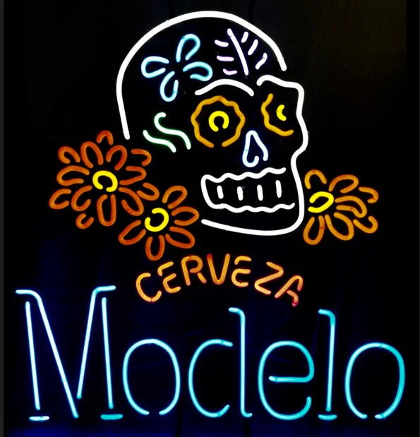 Modelo Large Skull Outline Neon Sign Replacement Tube