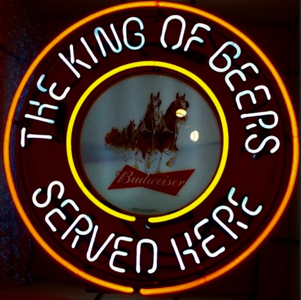 Budweiser King of Beers Neon Sign Plastic Replacement Panel