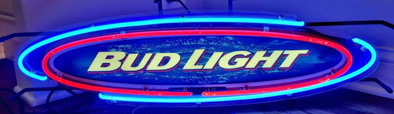 Bud Light 30" Swoosh top or bottom unit Replacement Tube - Neon Sign Part