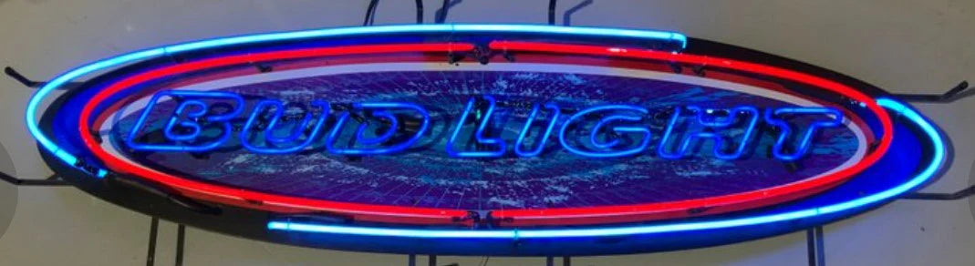 Bud Light 5 ft Surfboard Neon Red Inner Left/Right Oval Replacement Tube - Neon Sign Part