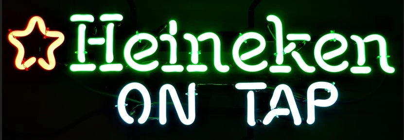 Heineken Single Stroke Word Unit With Star for Heineken Replacement Tube - Neon Sign Part