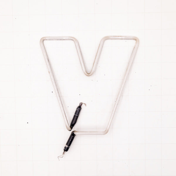 V Double Stroke Word Unit Replacement Tube - Neon Sign Part Used