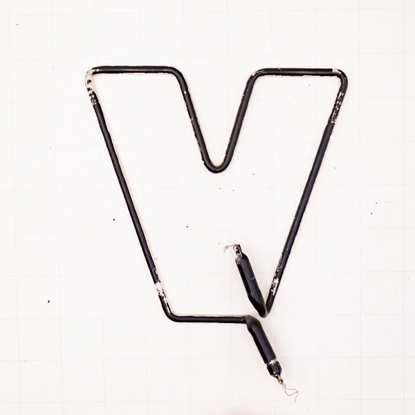 V Double Stroke Word Unit Replacement Tube - Neon Sign Part Used