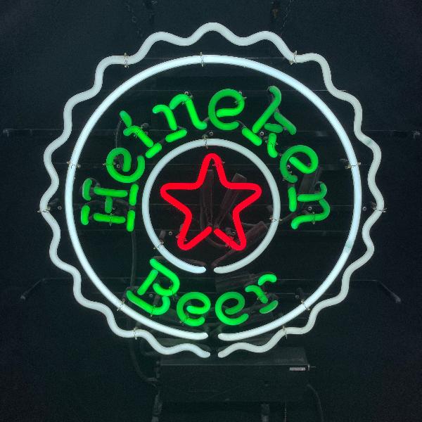 Heineken Beer Neon Sign with Star