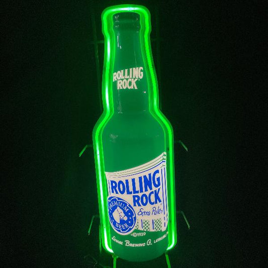 Rolling Rock Bottle Neon Sign