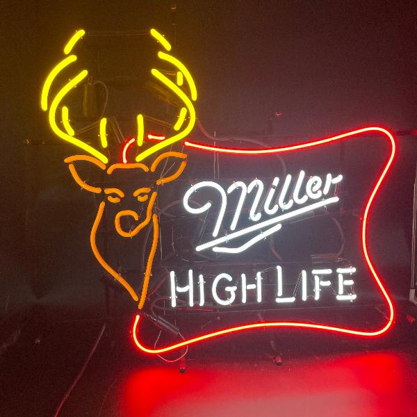 Miller High Life Deer Neon Sign