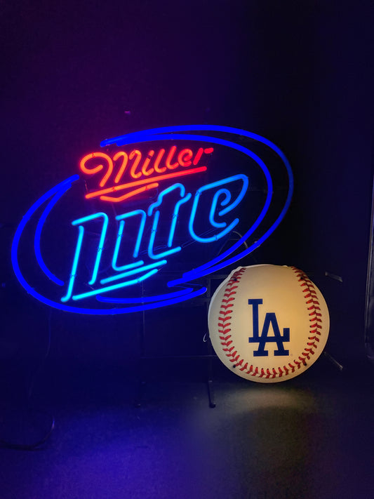 Miller Lite Los Angeles Dodgers Neon Sign