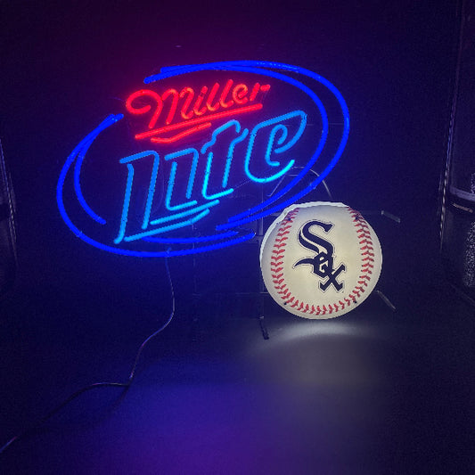 Miller Lite White Sox Neon Sign