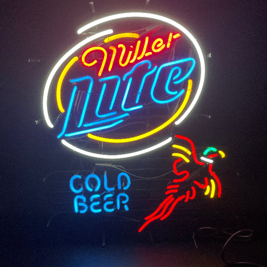 Miller Lite Cold Beer Pheasant Neon Sign (Suring)