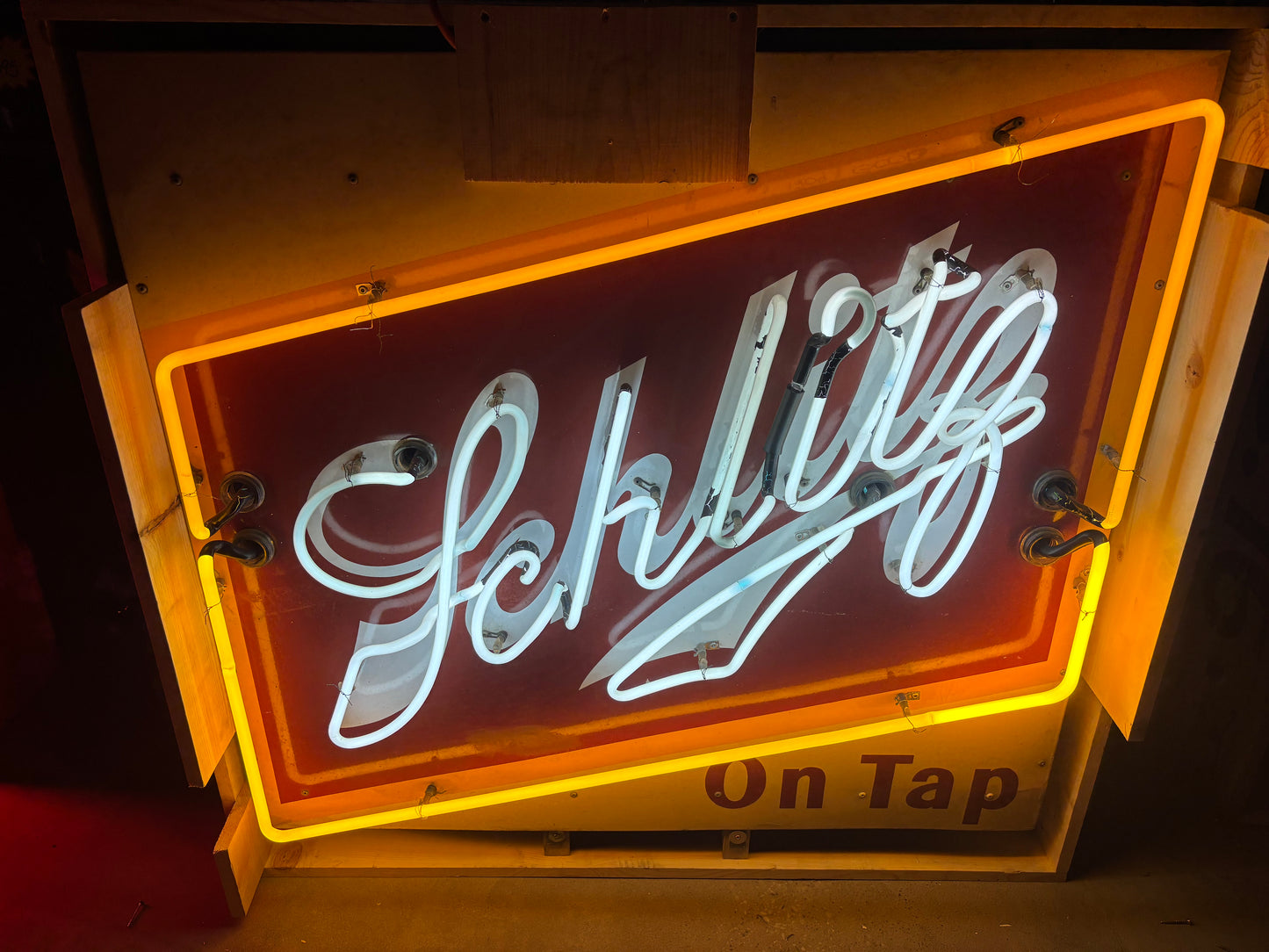 Schlitz Beer Neon Script Sign (Circa 1950)