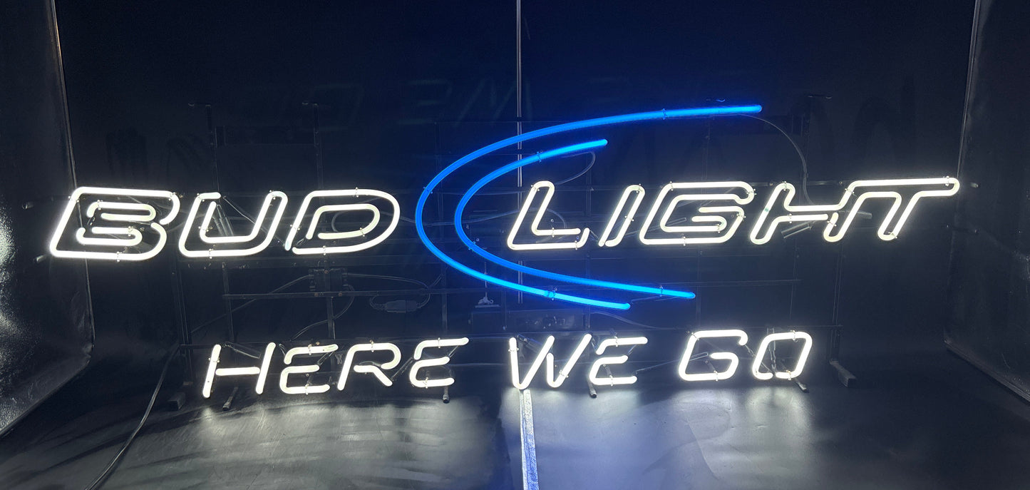 Bud Light "Here We Go" Neon Sign