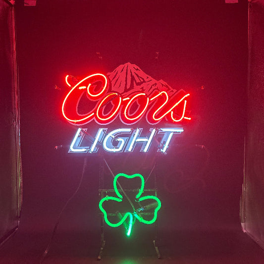 Coors Shamrock Neon Sign