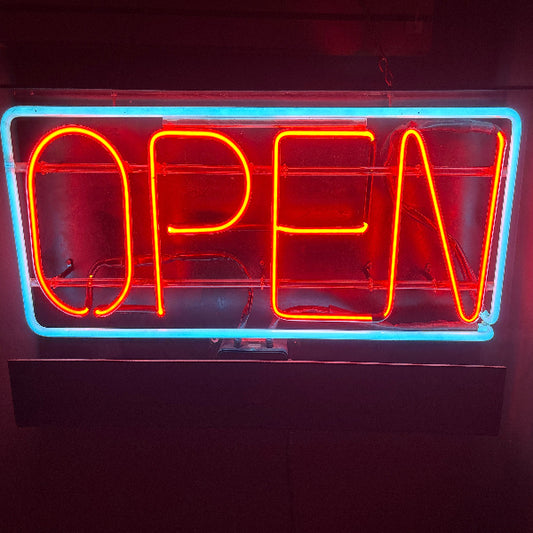 Open Neon Sign
